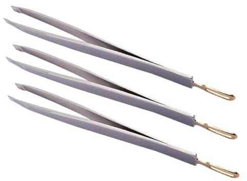 Gogogmee 3 Pezzi Pinzette Sopracciglia in Acciaio Inossidabile Resistente e Durevole Modellatore Sopracciglia Facile Usare e Portatile per Definire e Acne