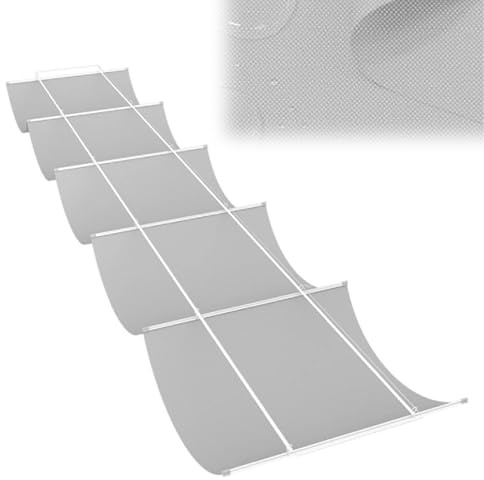 Vela ombreggiante retrattile, impermeabile, resistente ai raggi UV, per pergola, patio, terrazza e cortile, tenda avvolgibile scorrevole a forma di U (grigio, 1,2 x 4 m)