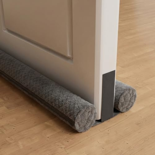 Under Door Draft Stopper 36 Double Sided Door Sweep, Blocks Noise, Cold Air, Light, Dust, Smoke, Odor, Soundproof, Fits 30 32 36 Doors