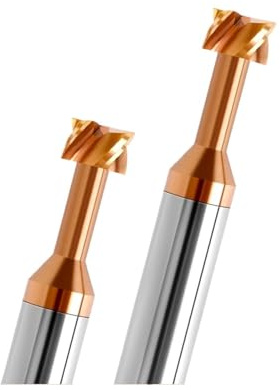 HRC55 T-Nutfräser Hartmetall for Metall Wolfram Stahl Schaftfräser 4 Flöten 5pc(3x3xD4X50L)