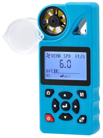 Uxsjakjsd Medidor de Velocidad del Viento Portátil, Medidor de Velocidad del Flujo de Aire /, Medidores de Velocidad del Viento para Sistemas HVAC en Conductos.