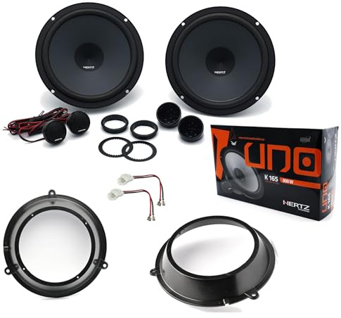 Superauto hi-fi Kit 4 Casse Altoparlanti Compatibili con Fiat Panda 169 dal 2003 al 2012 Anteriori K 165 + Adattatori e Accessori Montaggio