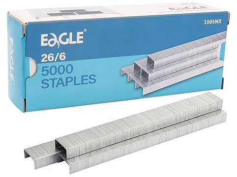 EAGLE Tackerklammern 26/6 – 5000 Stück Standard Klammern für Heftgeräte