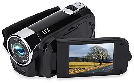 Bindpo Caméra numérique DV, caméscope d'enregistrement vidéo à Zoom numérique 16MP 720P 16X avec Rotation de 270 degrés Écran 2,7 Pouces pour la Prise de Vue Photographique(Noir)
