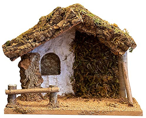 Village Krippenstall, 12,7 cm, Heirloom Collection, 31,8 x 17,8 x 20,3 cm, hergestellt in Italien