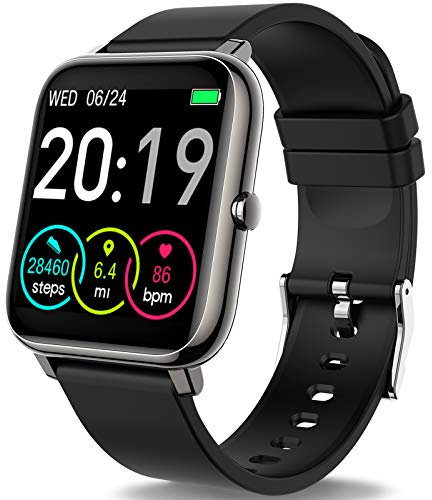 Rinsmola Smart Watch for Men Women, Fitness Watch 1.4 Full Touch Screen, Fitness Tracker with Heart Rate Sleep Monitor Step Calorie Counter, IP67 Waterproof Smartwatch for with iPhone Android Phone