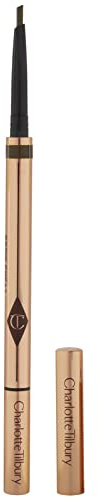 Charlotte Tilbury Brow Cheat Eyebrow Pencil - Refillable Micro-Precision Brow Pencil with Angled Tip for Natural Hair-Like Strokes - 16-Hour Wear, Waterproof, Vitamin E + Carnauba Wax - Medium Brown