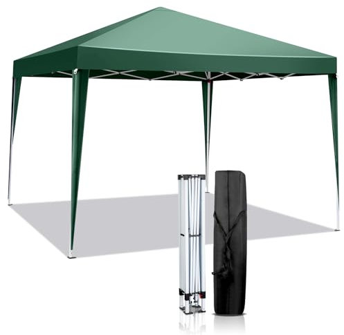 Bonnlo Pop Up Gazebo 3x3m, Easy Setup Instant Outdoor Canopy, Folding Garden Gazebo Party Tent (Green)