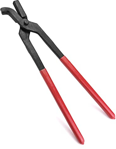 QWORK Pinze a ferro di cavallo, 35,6 cm, per la cura degli zoccoli, in acciaio, per tagliare zoccoli di cavallo, confezione da 1
