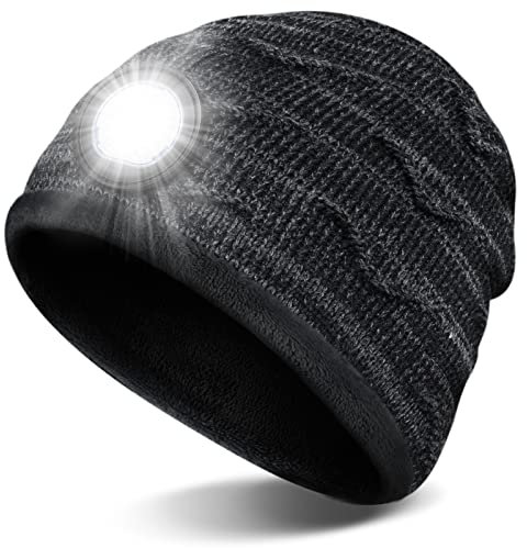 Geschenke für Männer Mütze Mit Led Licht: Kleine Männer Papa Opa Geschenk Weihnachten Mann, Led Mütze Adventskalender Füllung Männer Geburtstagsgeschenk Geschenke für Teenager