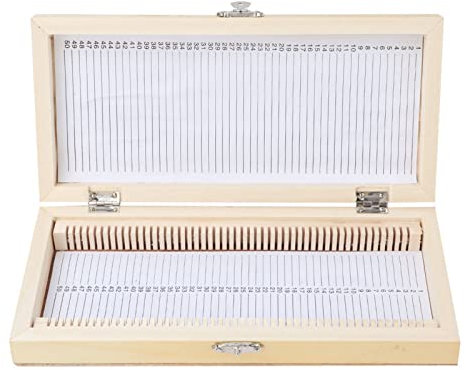 50 STÜCKE Biologie Glas Präparierte Objektträger Proben Holz Objektträger Aufbewahrungsbox Fall Biologisch Präparierte Objektträger Box Labor Mikroskop Objektträger Box