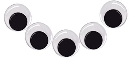 Toyvian 100stücke Selbstklebende Wackelaugen Bewegliche Augen Zum Basteln Runde Augen Aus Kunststoff Schwarz Und Weiß Einfach Aufkleben Für DIY Anwendungen