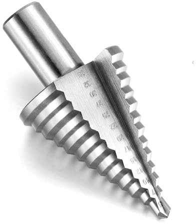 Punte a gradini, punte per frese a gradini (5 mm-35 mm) Albero Triangolare da 10 mm Punta Trapano a 13 livelli - Punta Conica per Acciaio, Legno, Plastica, Alluminio, PVC