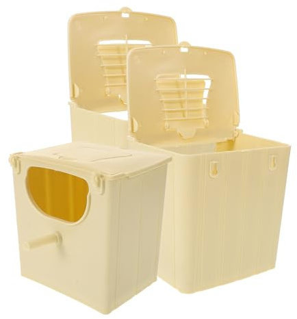Alipis Bird Breeding Box 3-Pack Hanging Plastic Nesting Box for Parakeets Finches Indoor Outdoor Garden Bird Nesting House