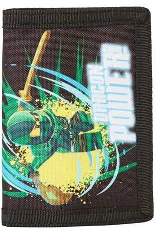 SKANDO BAGS Portmonee Kinder - Lego Ninjago Kinderportmonee Jungen und Mädchen - Geldbeutel mit Klettverschluss, Fächern für Münzen, Scheinen und Fotos - Robuste und Pflegeleichte Geldbörse