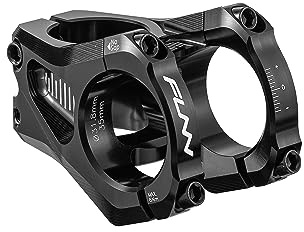 Funn Equalizer Bike Stem with Zero Rise- Length 35mm stem with 31.8mm Bar Clamp, 0 Degree Alloy Bike Stem for Mountain Bike and BMX Bike (Black)