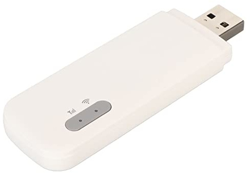 4G USB WLAN, Micro SIM Kartensteckplatz, Tragbarer 4G WLAN Router, Bietet Platz für Bis zu 10 WLAN Benutzer, Mobiles 4G WLAN, Plug and Play für Mobiltelefone, Laptops, Computer, Smart Tvs (Weiß)