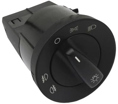 Scheinwerferschalter Kompatibel Mit VW Für Polo 9N Für Beetle 1998–2003 2004 2005 Auto-Scheinwerfer-Steuerschalter-Taste Nebelscheinwerfer-Schalterknopf 3B0941531 3BD941531A ( Color : NO Chrome )
