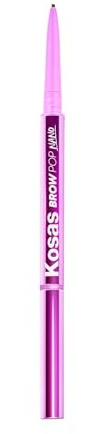 Kosas Brow Pop Nano - Ultra-Fine 1mm Brow Pencil Precision Tip - Natural-Looking Eyebrows with Finest Hairlike Stroke - All Day Wear, Hypoallergenic, Safe for Sensitive Skin - Dark Brown