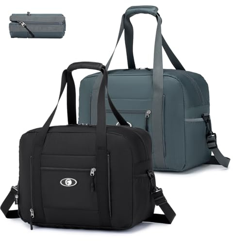SPAHER Bagaglio a Mano 40x30x20 Ryanair Wizzair Borsone da Viaggio Donna Uomo Impermeabile 25L Pieghevole Borsa da Cabina Mamma per Aereo Palestra Weekend Ospedale Cabin Bag