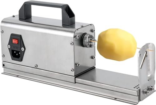 CHRISK Affettatrice elettrica per Patate 3 in 1 Tagliapatate, Tagliapatate con taglierina a Spirale per Patate Tagliaverdure con Maniglia, Affettatrice per Patate ritorta Commerciale