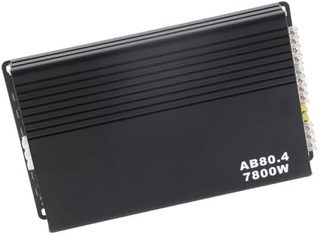 Amplificatore Digitale per Auto Portatile a 4 Canali di Classe AB 7800 W. Compatto Bass Boost. Piccolo Amplificatore per Auto per di Altoparlanti per Auto. Ideale per