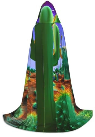 Kaktus-Wüsten-Umhang mit Kapuze, Winter, warm, lang, Cosplay-Kostüme, Oberbekleidung, Karneval, Hoodies, Umhang