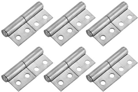 QUARKZMAN 6 Pièces 2-5/8 X1-1/7 Charnières En Acier Carbone À Souder | Charnières À Souder Amovibles Pour Porte Battante En Métal, Avec Trou Pré-percé, Charnières À Souder, Pour Porte