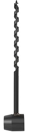 Stahl Schlangenbohrer Survival Bohrer Extra Lang Holzbearbeitung Handbohrer mit 4-Kant-Schnecke für Outdoor-Abenteuer