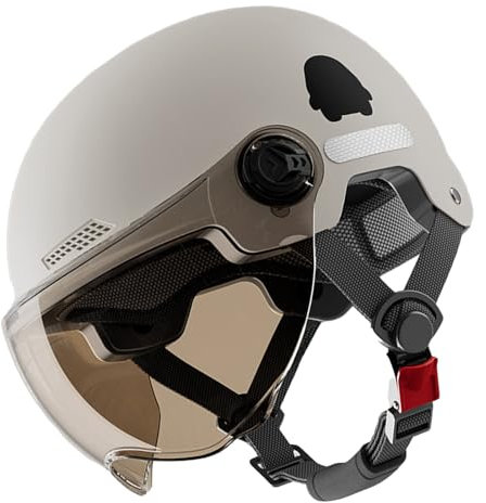 Fahrradhelm Für Erwachsene, Skaterhelm Mit Visier, Erwachsenen-Helm Mit Brille, Erwachsenen-Fahrrad Radbothelm Verstellbarer, Für Herren Und Damen, Radfahrer, Roller, Skateboard, Motorrad