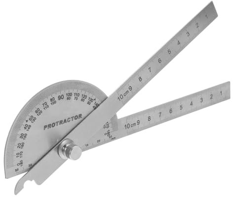 MAGICLULU Goniometro in Acciaio Inossidabile Per Lavorazione Del Legno Braccio Oscillante 19,7 Cm, Righello Angolare Preciso Per Falegnameria e Edilizia, Utensile Di Misura Professionale