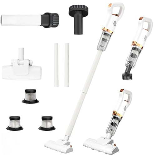 Aspirateur Balai sans Fil, 40 Minutes Autonomie Aspirateur sans Fil Puissant, Brosse Anti-Emmêlement,Télescopique Léger Aspirateur Balai pour Les Poils d'animaux/Tapis/Sols Durs