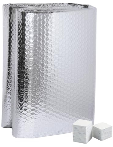 BeGrit Foil Insulation Sheet 3m x 60cm Roof Thermal Barrier Radiator Reflector Panels 3mm Reflective Bubble Foil Heat Retention for Wall Loft Shed Greenhouse Campervan Home Energy Saving