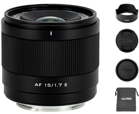 VILTROX AF 15mm F1.7 Air E Obiettivo per Sony E-Mount, obiettivo a focale fissa APS-C con ampia apertura f/1.7 autofocus compatibile con Sony ZV-E10 II EV10 a6700 a6600 a6400 a7c II a7rv a7iii