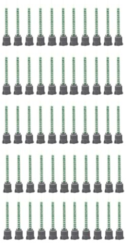 Cpolebev 50Pièces Buse de Mélange D'Adhésif Époxy Buse de Mélange Statique MB5-16 Tube de Mélange (Rapport 1:1) pour Mélangeur de Colle AB