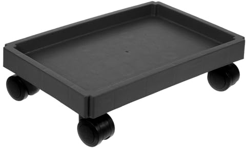 CIYODO Vassoio per Piante con Ruote in Plastica Spessa Base Mobile Rettangolare per Vasi da Fiori Sottobicchieri per Piante da Interno Leggero e Riutilizzabile per Giardino e Casa