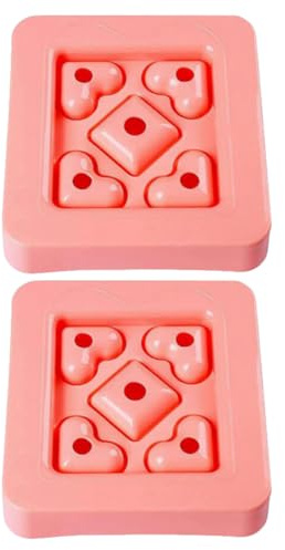 SHINEOFI Stampi per Sandwich a Forma di Cuore Mini in Plastica per Uso Cucina Domestica, Set da 2 Pezzi Compatti e Impilabili, per Preparare Mini Panini per Ragazzo Ragazza e Viaggi
