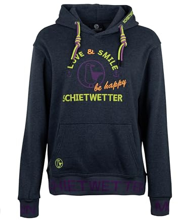 SCHIETWETTER Damen Hoodie Marie Meersalz, Kapuzenpullover für Frauen, Navy 48