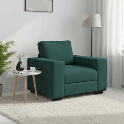 Ordellia Dunkelgrüner Sessel, 60 cm breite Stoff-Sitzfläche, bequemes Loungesofa mit robustem Holz-Metallgestell, ideal für Wohnzimmer, Büro und Gästezimmer, vielseitige Relax-Möbel