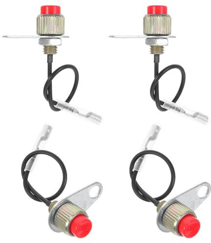 PACKOVE Interruttore Spegnimento Gx35 4 Pezzi, Ricambio Arresto Motore per Decespugliatori e Tagliasiepi, Controllo On off per Giardinaggio Esterno
