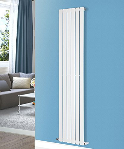NRG Vertical 1600x408 Flat Panel Column Radiator Bathroom Central Heating Single White