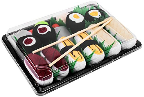 Rainbow Socks Lot de 5 paires de chaussettes pour sushi Tamago Butterfisch Thon 2 x Maki
