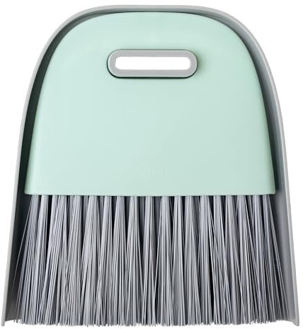 Vigar - Set de Limpieza - Cepillo de Barrer y Recogedor - 16.5 x 3.5 x 3.5 cm - Mango Ergonómico - Cerdas Resistentes - Fácil Colgado - Color Turquesa