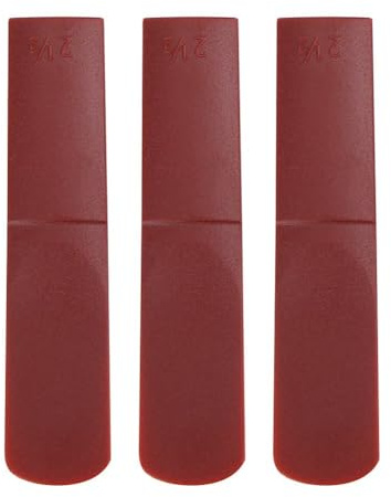 3 Stück Altsaxophon Blätter, Stärke 2,5 Harz Alt Saxophon Mundstück Blätter Reparatur Reed Zubehör (Farbe: Rot)