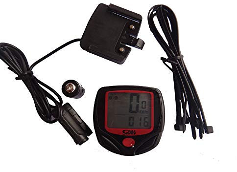 VOANZO Tachimetro per Computer da Bicicletta Display LCD retroilluminato Impermeabile con cronometro per monitoraggio in Tempo Reale per Ciclismo velocità e Distanza in Tempo Reale