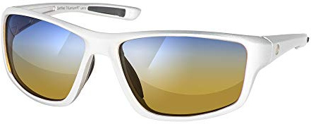 Eagle Eyes Hydro-Sonnenbrille, matt, Grau mit blauem Blitzspiegel, schwimmend, polarisiert, 99,9 % UV-Schutz, ideal für Bootfahren, Angeln, Wassersport