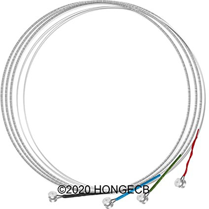 HONGECB Geigensaiten Saiten, Violinen Stahlkern, Violine Fiddle String Saiten, Geigensaiten (E-A-D-G) Voller Satz, Universal Violinsaiten Stahlkern Stahlsaiten für 1/2, 1/4 und 1/8 Geigen(1 Set)