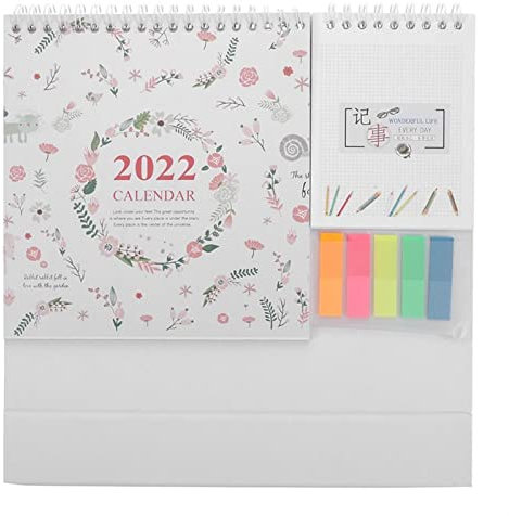 QINGGANGLING999 Bürokalender 1 stück nützlicher Kalender 2022 Tabletop Mehrzweck-Notizblock-Kalender perfekt for Zuhause und Büro Tischkalender Wochenplaner (Color : Assorted Color 2)