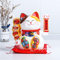 DongAi Gato de la Suerte Grande de 10 Pulgadas, Gato de la Suerte de cerámica Feng Shui, Porcelana Decorada ornamentalmente, Fortuna de la Suerte, Abrir #25 cm