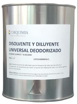 Disolvente Universal Deodorizado – Diluyente sin olor, punto de inflamación alto, alta evaporación – 1 L